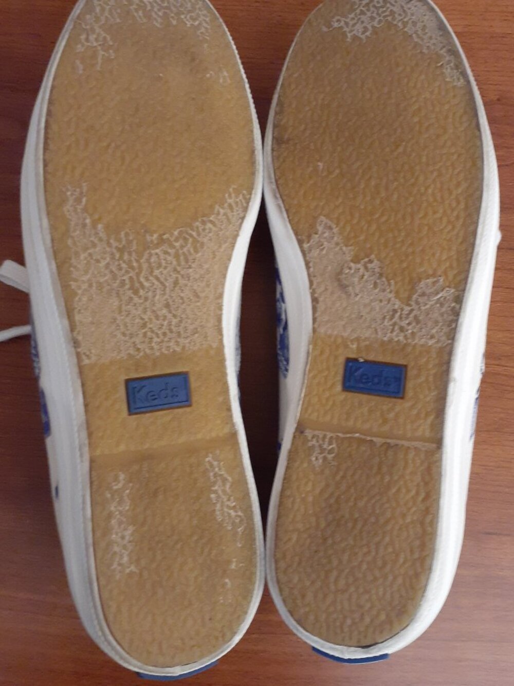 Keds Blue and White Floral Sneakers - Picture 10 of 11